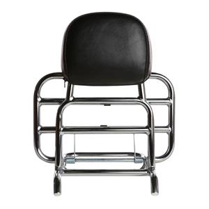 Rack, Prima Rear Chrome w/Backrest for Royal Alloy GT150, GP300S