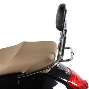 Rack, Prima Rear Chrome w/Backrest for Vespa GTS - Image 3