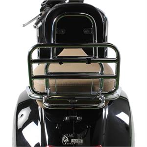 Rack, Prima Rear Chrome w/Backrest for Vespa GTS - Image 2