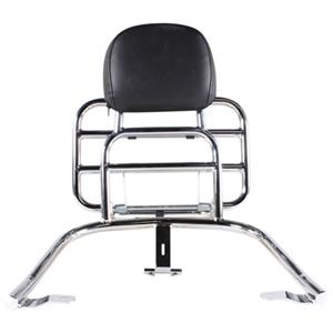 Rack, Prima Rear Chrome w/Backrest for Vespa Primavera, Sprint