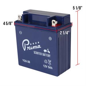 Battery, Prima YG5-3B for 125cc 4-Stroke Genuine Stella Automatic - Image 3