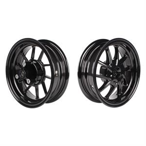 Rim Set, NCY Black Ice Hustler for 50cc Honda Ruckus