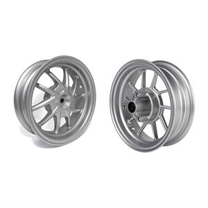 Rim Set, NCY Silver Hustler for 50cc Honda Ruckus
