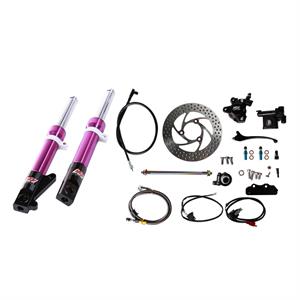 Front End Disc Conversion Kit, NCY Purple for 50cc Honda Ruckus, Metropolitan
