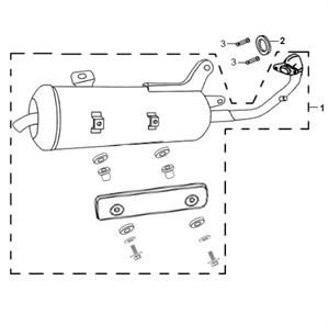 F16 - Exhaust Muffler for 125cc Lance Cali, Havana