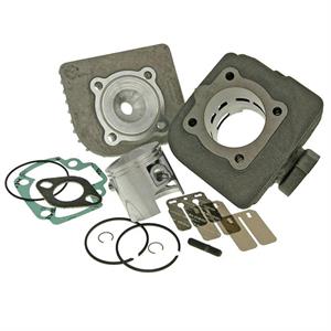 Cylinder Kit w/Head, Malossi 47mm Big Bore 70cc for 50cc 2-Stroke A/C Franco Morini Based Scooters