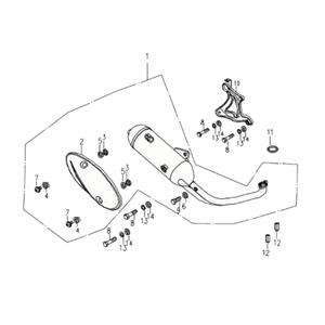 E12 - Muffler for the 125cc Genuine Buddy