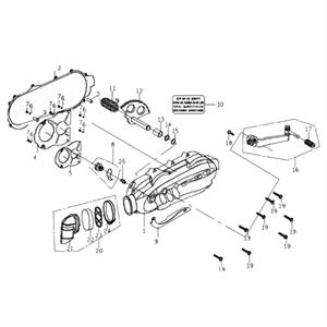 E02 - Left Hand Side Cover for 125cc - 150cc Genuine Buddy