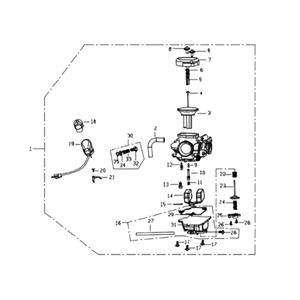 E06 - Carburetor for 125cc - 150cc Genuine Buddy