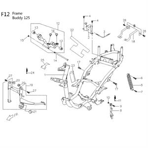 F12 - Frame for 125cc - 150cc Genuine Buddy