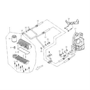 E14 - Oil Cooler for 150cc - 170i Genuine Buddy