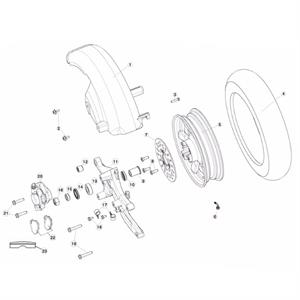 E13 - Rear Rim for 125cc Genuine Buddy Kick