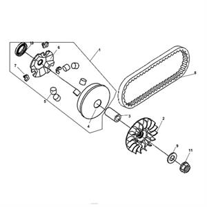 E09 - Variator Kit for 200i Lance Scooters