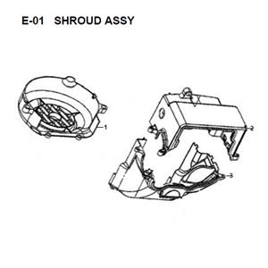E01 - Fan Cover, Engine Shrouds for 50cc Lance Scooters