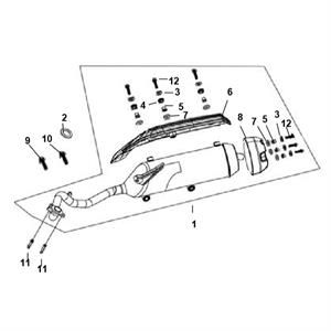 F15 - Exhaust Muffler for 125cc Lance Cabo