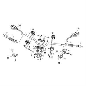 F03 - Handlebar for 50cc - 200i Lance Cabo
