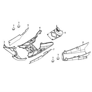 F07 - Floor Panel / Center Cover for 50cc - 200i Lance Cali, Havana