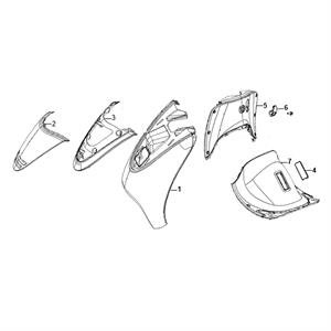 F06 - Front Cover / Front Inner Box for 50cc - 200i Lance Cali, Havana