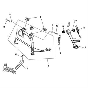F17 - Center Stand for 50cc - 150cc Lance Cali, Havana