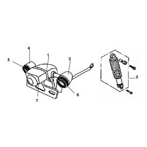 F18 - Tail Light Assembly for 50cc - 200i Lance Cali, Havana