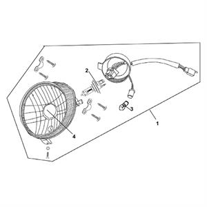 F01 - Headlight Assembly for 50cc - 200i Lance Havana