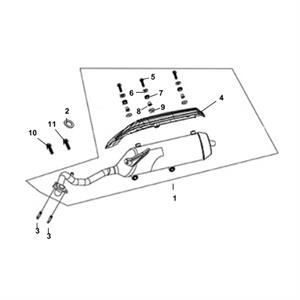 F16 - Exhaust Muffler for 125cc Lance PCH