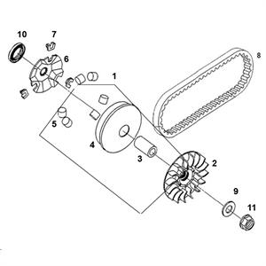 E10 - Transmission for 150cc Lance Scooters