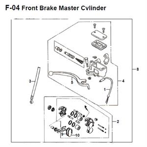 F04 - Front Brake Master Cylinder for 50cc - 150cc Lance PCH