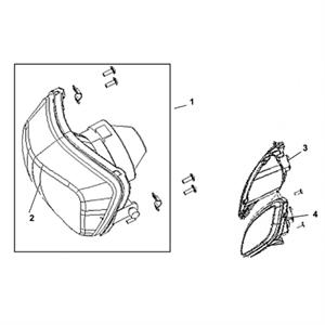 F01 - Headlight for 50cc Lance Soho