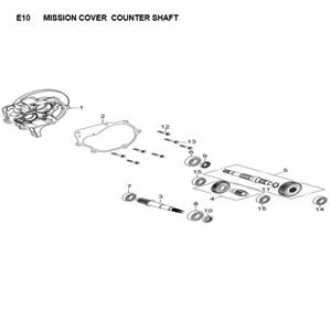 E10 - Gearbox Cover, Counter Shaft for SYM HD200