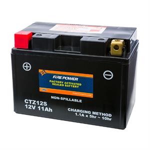 Battery, Fire Power CTZ12S Sealed Factory Activated for Kymco AK550