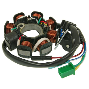 Stator, 8 Coils for 125cc - 150cc GY6 Scooters, ATVs, Go Karts
