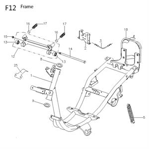 F12 - Frame for 50cc 2-Stroke Genuine Buddy