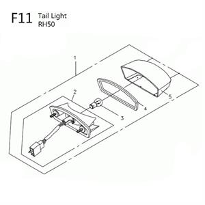 F11 - Tail Light for 50cc 2-Stroke Genuine RH