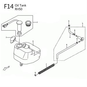 F14 - Oil Tank for 50cc 2-Stroke Genuine RH