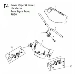 F04 - Handlebar for 50cc 2-Stroke Genuine RH