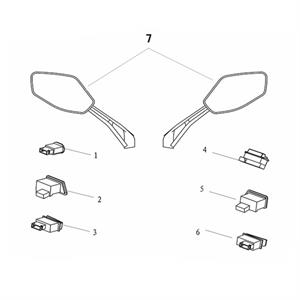 F02 - Switches, Mirrors for 50cc Genuine Venture