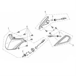 F20 - Flashers, Headlight for 50cc Genuine Venture