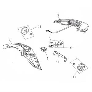 F21 - Tail Light for 50cc Genuine Venture