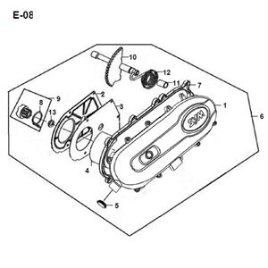E08 - CVT Cover for 50cc Lance Scooters