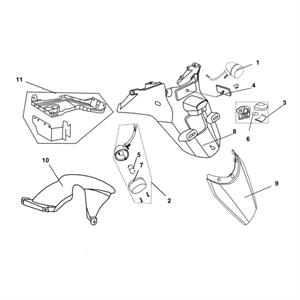 F17 - Rear Fender for 50cc - 200i Lance Cabo