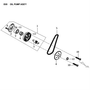 E05 - Oil Pump Assembly for SYM HD200, RV200