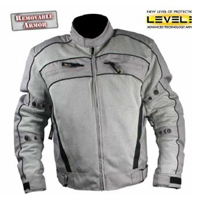 Jacket, Men's Silver Igniter Tri-Tex Motorcycle Jacket