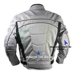 Jacket, Men's Silver Igniter Tri-Tex Motorcycle Jacket - Image 2